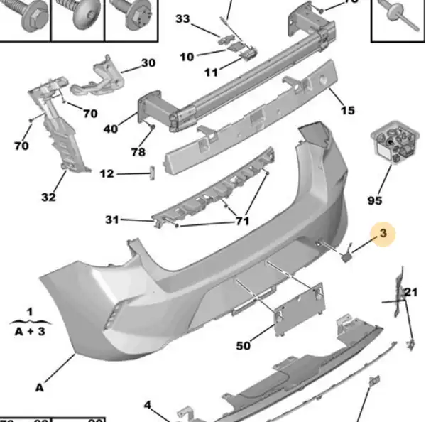 Psa 168418931t Opel Astra L 2022 2024 Arka Tampon Çeki Demir Kapağı