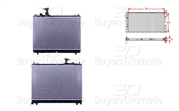 WISCO 3114150-00 | Su Radyatörü Brazing Mt 375X570x16 Suzuki Swift 5 (Az) 1.0-1.2 17 >
