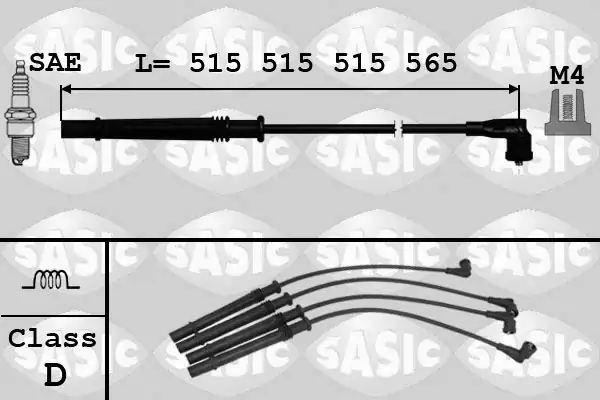 SASIC 9284012 | Buji Kablosu Clio II Clio III 1 2 16v D4f Takım 1 Adet