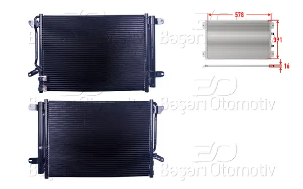 WISCO 1143120-00 | Klima Radyatörü 578X391x16 VW Bettle Jetta 4 1.2 TSI 1.4 TSI 1.6 TDI 2.0 TDI 2.0 TSI 2.5 16 >