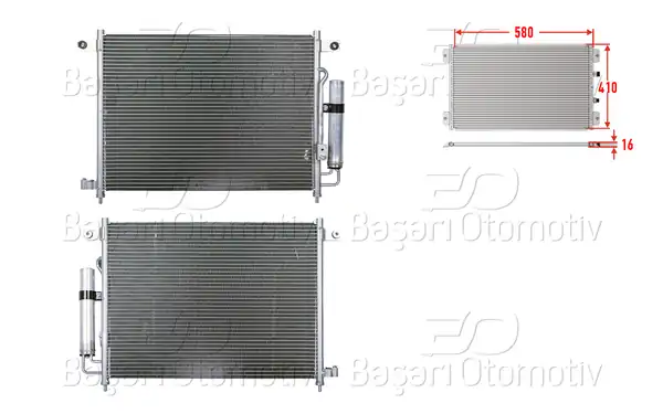 WISCO 2143056-00 | Klima Radyatörü 580x410x16 Chevrolet Kalos Aveo 1 2 1 4 04