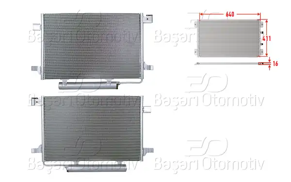 WISCO 3143016-00 | Klima Radyatörü 640x411x16 Mercedes Benz A Serisi W169 04