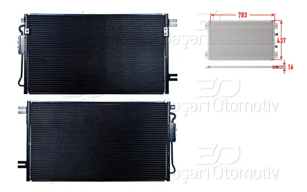 WISCO 3143456-00 | Klima Radyatörü 783X437x16 Chrysler Voyager 2.8Crd 04-08