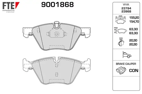 FTE 9001868 | Fren Balatası Ön Bmw E60 E87 E90 F10