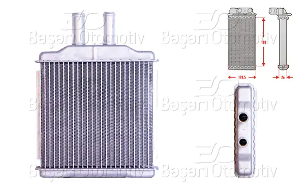 WISCO 2143128-00 | Kalorifer Radyatörü Brazing 170x163 mm Chevrolet Lacetti 1 4 2 0 D Nubira 1 6 2 0 D 05