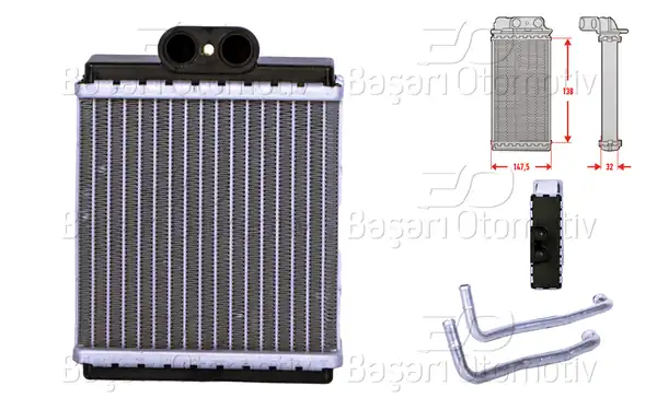 WISCO 3143577-00 | Kalorifer Radyatörü Brazing 142x142 mm Suzuki Vitara Et Ta TD 1 6 88 98 Suzuki Sidekick 1 6 89 98