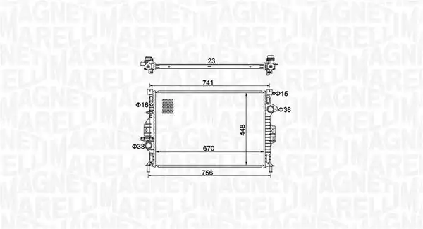 MAGNETI MARELLI 350213157700 | Su Radyatörü Mondeo / S-Max / Galaxy / S60 / V60 / Land Rover 2.0 / 2.2 TDCI 07 -