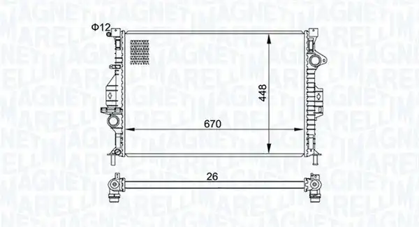 MAGNETI MARELLI 350213158700 | Su Radyatörü