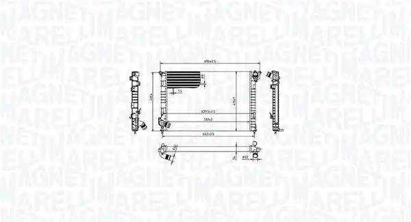 MAGNETI MARELLI 350213212700 | Su Radyatörü Mini R50 R52 Bm 01 07