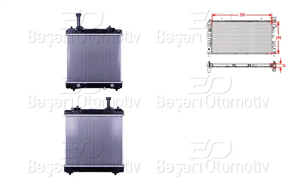 WISCO 3114140-00 | Su Radyatörü Brazing A-T 350x398x16 Suzuki Alto 1 0 09