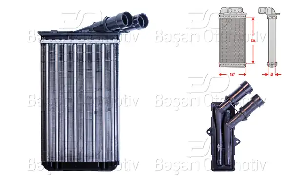 AUTOLUX 3143003-22 | Kalorifer Radyatörü Mekanik 234x152 mm Peugeot 306 Partner Berlingo X Sara 94