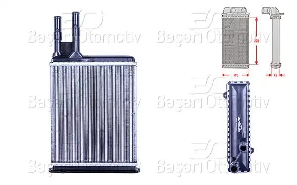 AUTOLUX 3143014-22 | Kalorifer Radyatörü Mekanik 220x195x42mm Fiat Ducato Peugeot Boxer Citroen Jumper 1 9 2 8 94 02