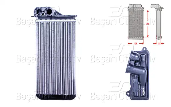 AUTOLUX 3143017-22 | Kalorifer Radyatörü Mekanik M-T A-T 250x139x42 mm Citroen C2 C3 1 4 1 6 Hdi 16v 2003