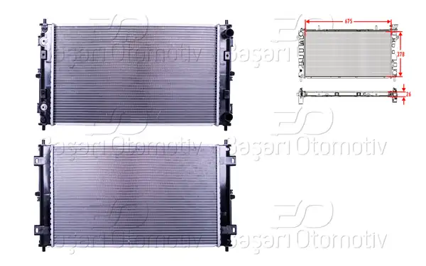 WISCO 3114030-00 | Su Radyatörü Brazing A-T 619x389x32 Chrysler Stratus Cabrio Ja 95 01
