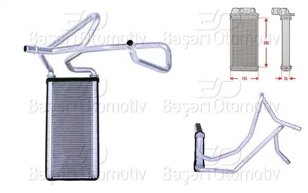 WISCO 3143581-00 | Kalorifer Radyatörü Brazing 113x279 mm Land Rover Range Rover Sport İ L320 3 6 D 4x4 06 13 Land Rover Discovery III L319 Lr3 2 7td 4x4 04 09