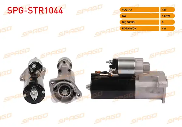 SPAGO Spg Str1044 Marş Motoru 12v 1 8kw 9 Dış Cw Str6532 Passat B5 98 05 A4 96 04 A6 01 05 1 9 2 0 TDI Araclar İçin