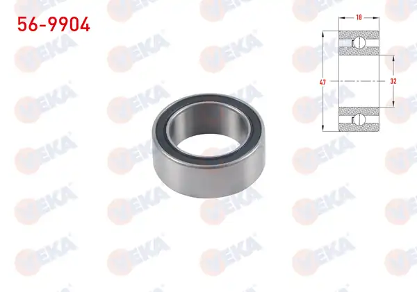 VEKA 56-9904 | Universal Klima Rulmanı 32x47x18