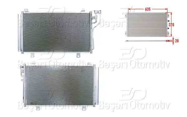 WISCO 3143169-00 | Klima Radyatörü 635x370x20 Mazda3 Benzinli 13