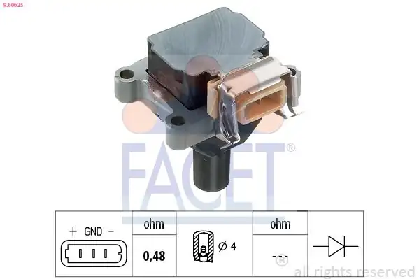 FACET 96062S | Ateşleme Bobini Bmw E36 E34 E32 E38 E31 M50 B25 256s1 90 Basliksiz
