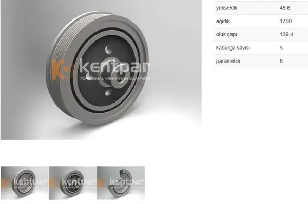 KENTPAR 132 | Krank Kasnağı Fiesta IV Focus II Connect 1 8 TDCI 00 Rtn Rtp Bhp P7p R2p