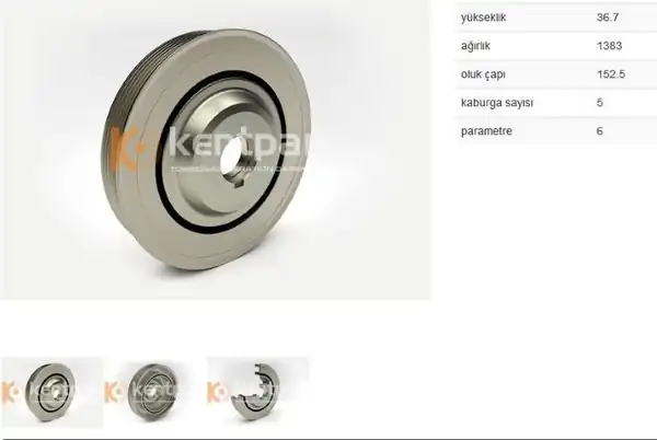 KENTPAR 176 | Krank Kasnağı 307 308 3008 5008 Focus Scudo 2 0 Hdi 2 0 JTD 07 Dw10bted4 Rhf Rhk Rhr