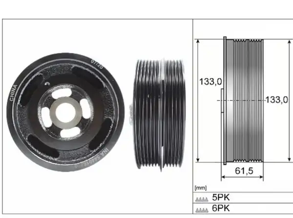 KENTPAR 240 | Krank Kasnağı Ford B-Max 12 C-Max II 10 19 Focus II 04 12 Foc