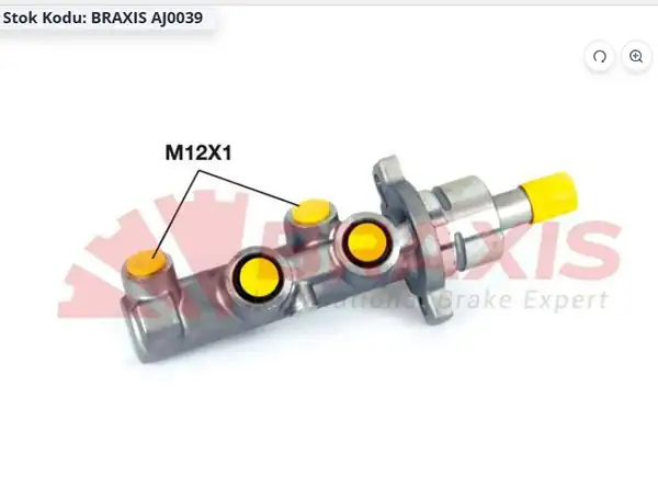 BRAXIS AJ0039 | Fren Ana Merkezi Fiat Stilo 1 2 1 6 1 9 JTD Dmtj 01 06 22 20 mm