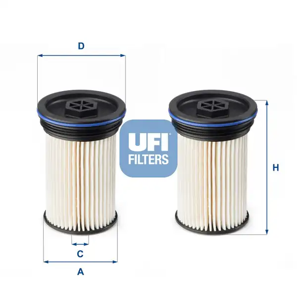 UFI 26-071-00 | Mazot Filtresi Chevrolet Captiva 2 0 Dizel Opel Antara 2 2 CDTI Çiftli Uzun Tip