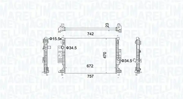 MAGNETI MARELLI 350213155300 | Su Radyatörü Focus C Max Kuga Bm 15