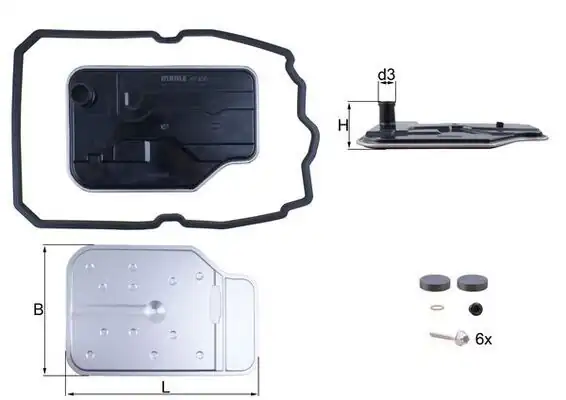 MAHLE HX230KIT | Şanzıman Yağ Filtresi 722.9 Mercedes W203/W204/W205/W211/W212/W218