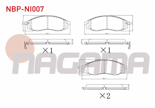 NAGAMA Nbp Ni007 Fren Balata Ön Ikazlı Nissan