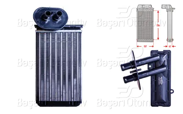 AUTOLUX 1143014-22 | Kalorifer Radyatörü Mekanik 235x157 mm VW T4 With Conditionermechanical