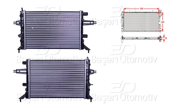 AUTOLUX 2113073-22 | Su Radyatörü Mekanik M-T 540x349x32 Opel Astra G 1 2 16v 1 4 97