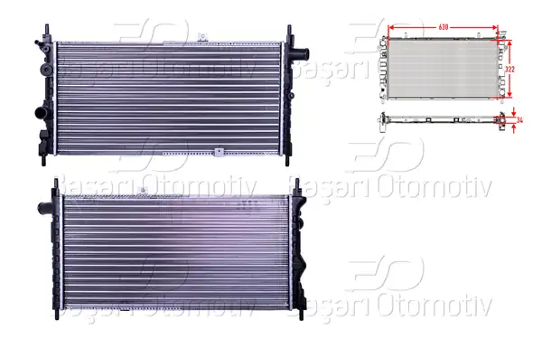 AUTOLUX 2113085-22 | Su Radyatörü Mekanik M-T 630x322x34 Opel Kadett E
