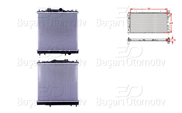 WISCO 3113580-00 | Su Radyatörü Brazing M-T 375x440x16 Proton 1 5 94 00