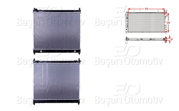 WISCO 3113767-00 | Su Radyatörü Brazing 510x658x32mm Ssangyong Rexton Rexton 2 2 9td Daewoo Rexton 2 9td 02