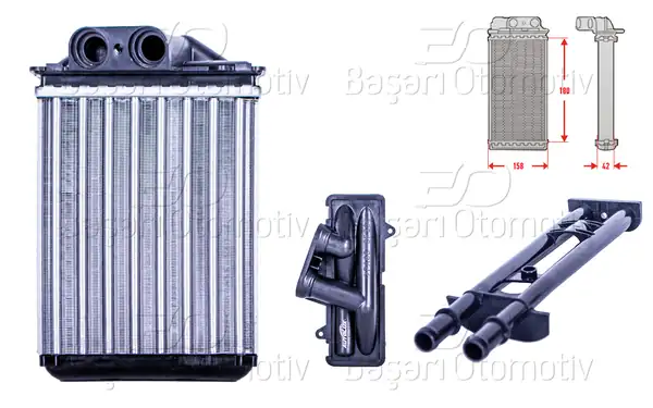 AUTOLUX 3143021-22 | Kalorifer Radyatörü Mekanik 180x158x42mm Fiat 500c Panda 1 2 1 4 Ford Ka 1 2 1 3 TDCI 03