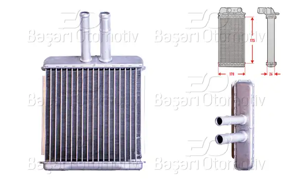 WISCO 3143250-00 | Kalorifer Radyatörü Brazing 175x176 mm Daewoo Lanos 1 3 1 5 Leganza 2 0 16v Nubira Wagon 1 6 16v 2 0 16v 1997