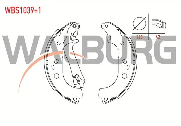 WALBURG WBS1039-1 | Fren Pabuç Balata Arka 1mm Daha Kalın Fiat Doblo