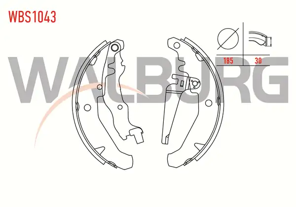 WALBURG WBS1043 | Fren Pabuç Balata Arka Fiat Palio