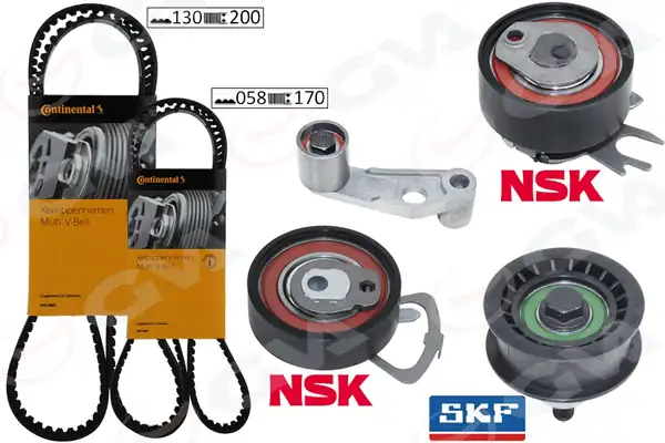 GVA 59T7521 | Triger Seti 130x20 Polo Cordoba Golf4 Fabia Bora 1 4 1 6 16v BCB BBY Bud BBZ BKY AHW Ajv AZD CGGB