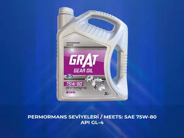 GRAT 75W803LT | Şanzıman Ve Direksiyon Yağı 75w80 3 LT Kırmızı Renk ATF 3