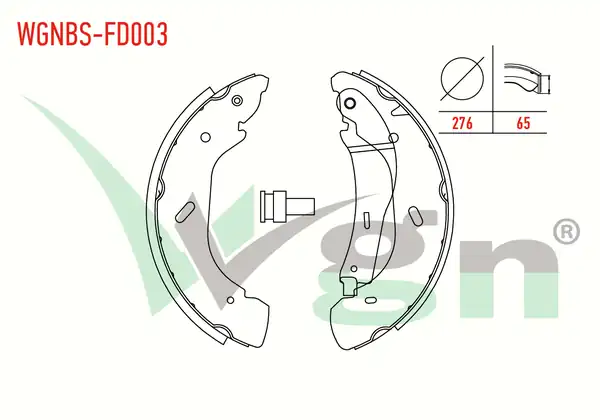 WGN Wgnbs Fd003 Fren Pabuç Balata Arka Ford Transit