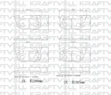 KRAFTVOLL 07010449 | Ön Fren Balatası R9 Ym R19 Clio III Express Saxo 1.0I.1.1I.1.4I (Fişli) Saxo P106 P306 P405