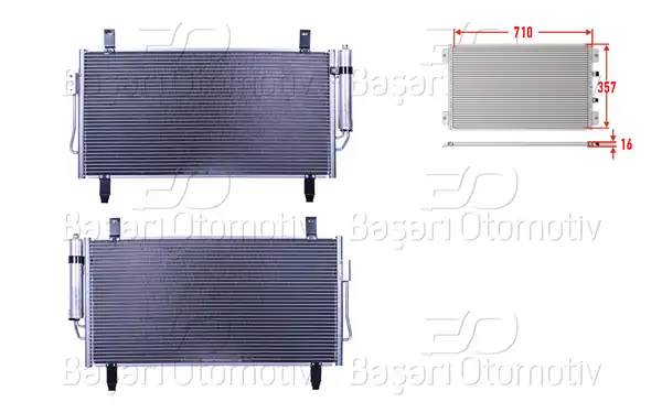 WISCO 3143115-00 | Klima Radyatörü 710x357x16 Mitsubishi Outlander 12