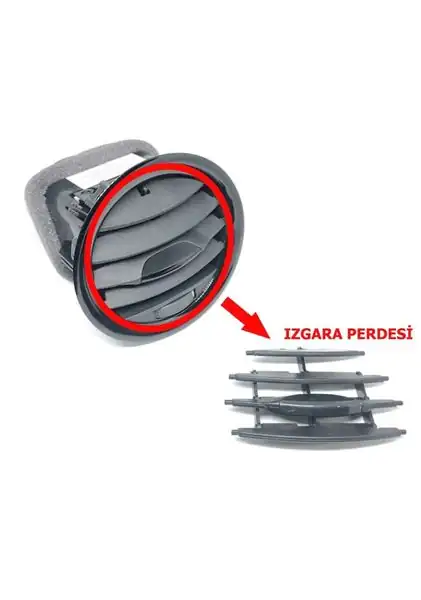 MGA 401301 | Kalorifer Havalandırma Muzulu Izgara Ön Perdesi Ortasi Siyah Corsa D