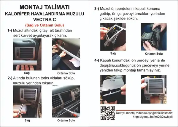 MGA 401320 | Kalorifer Muzulu Izgara Perdesi Sağ veya Ortanin Solu Vectra C