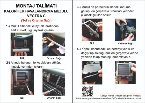 MGA 401327 | Kalorifer Muzulu Izgara Perdesi Sol veya Ortanin Sagi Vectra C