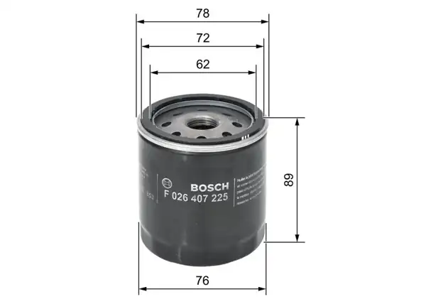 BOSCH F026407225| Ford B-Max 2012-2016 1.0 Ecoboost Yağ Filtresi