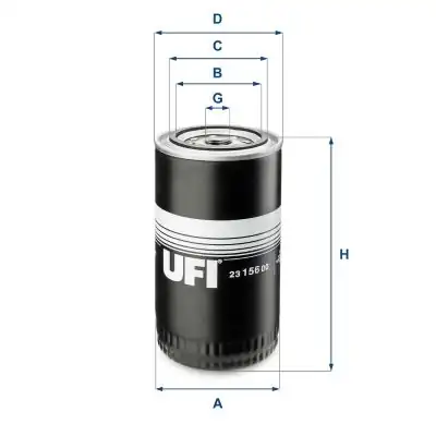 UFI 23-156-00 | Yağ Filtresi Perkins Div